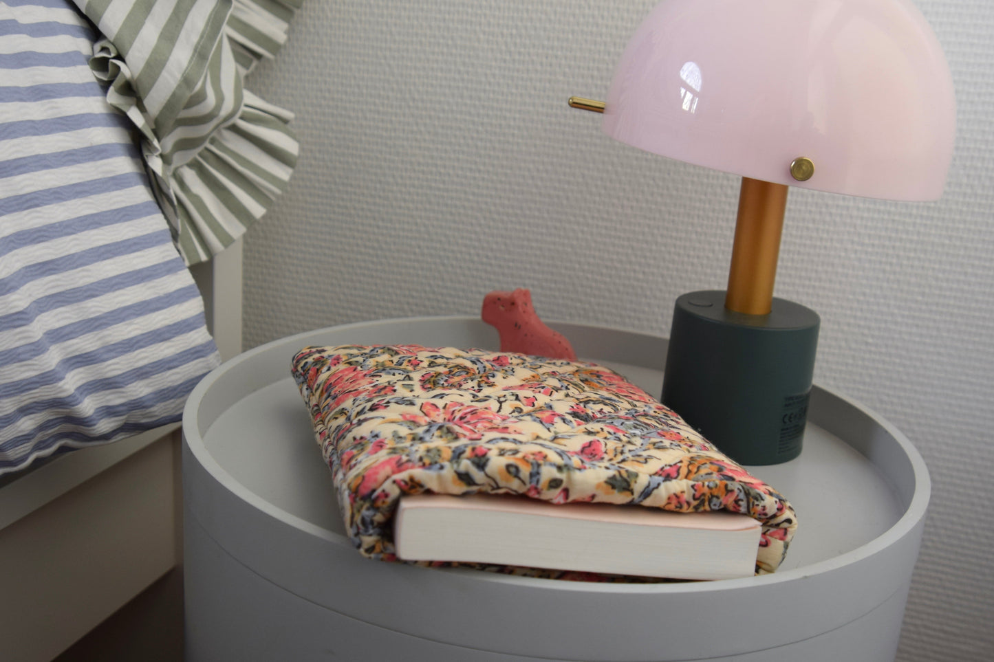 Housse à livre en tissu matelassé multicolore - Maisonlili