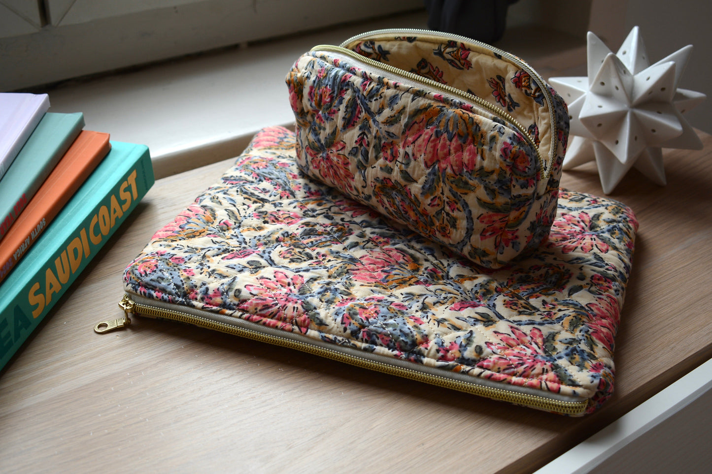 Housse pour Ipad en tissu matelassé multicolore - Maisonlili
