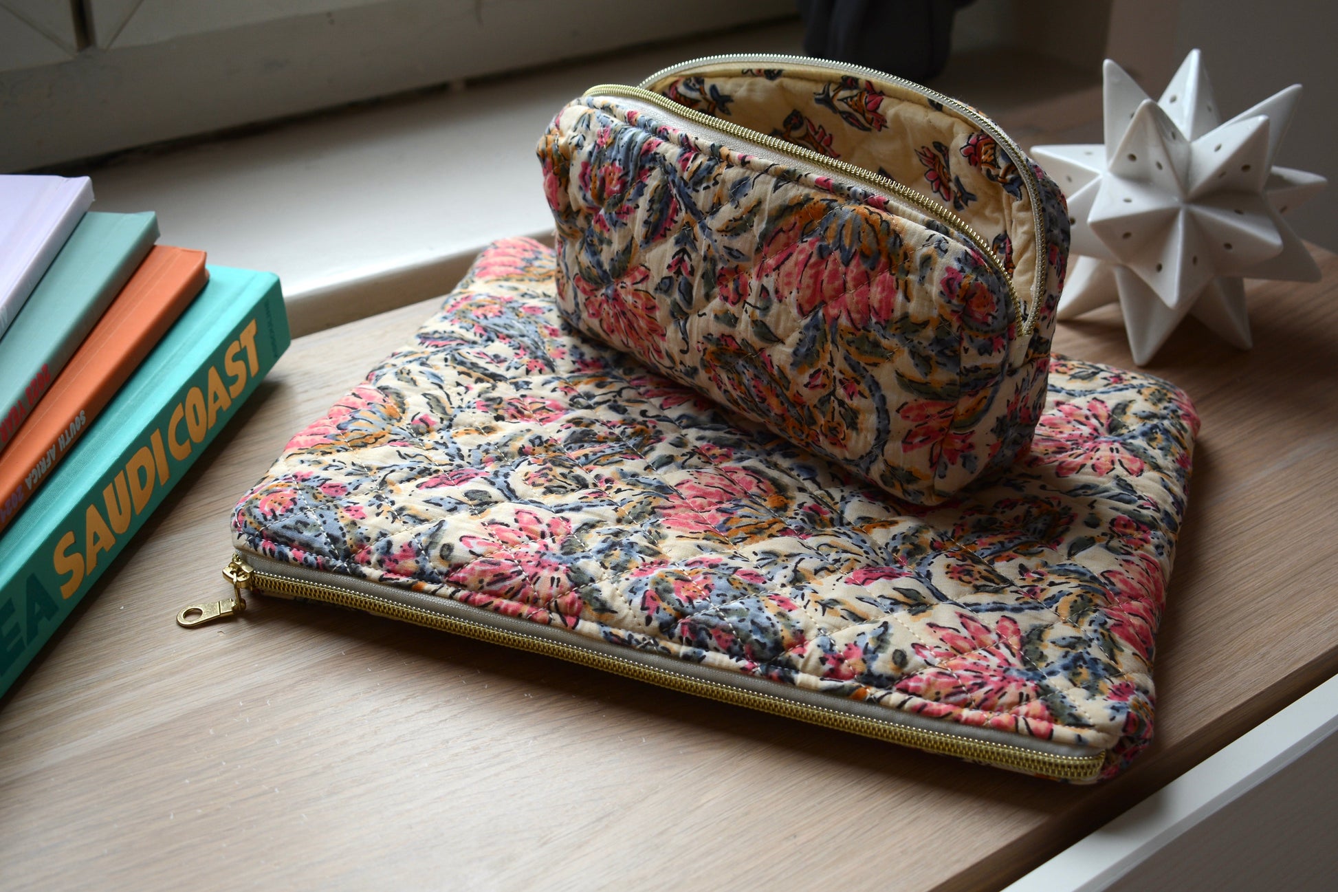 Housse pour Ipad en tissu matelassé multicolore - Maisonlili
